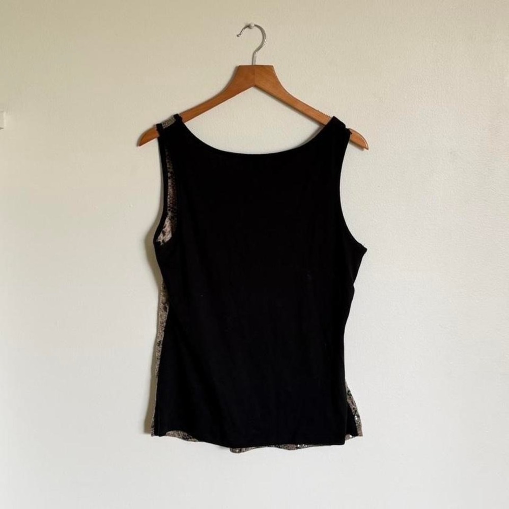 BONGO Snake Print Sequin Tank Top S – Y2K Mesh Sheer Clubwear - Picture 4 of 5